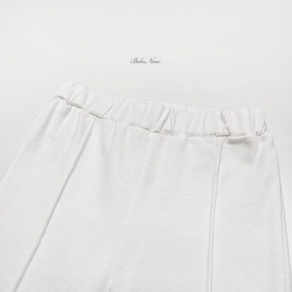 26SS 韓國童裝 拼色捲邊鬆緊喇叭長褲