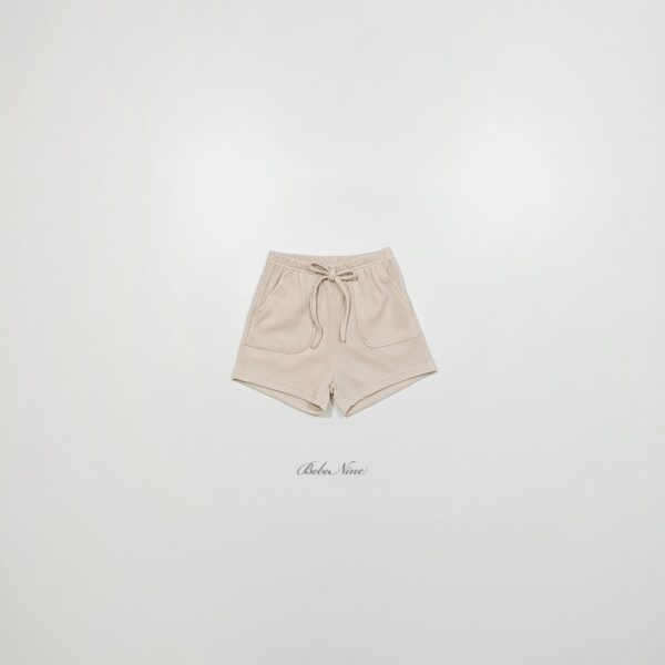 26SS 韓國童裝 羅紋大口袋綁帶鬆緊短褲