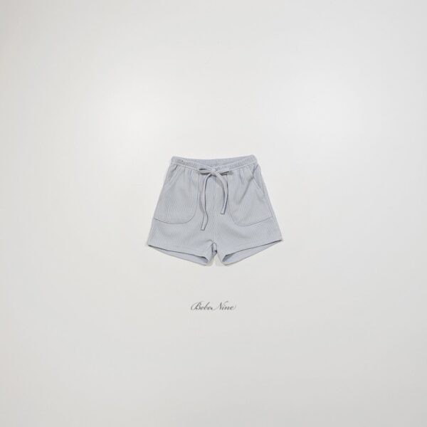 26SS 韓國童裝 羅紋大口袋綁帶鬆緊短褲
