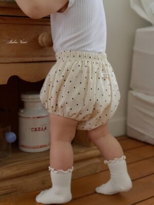26SS 韓國童裝 碎花點點抓摺燈籠褲