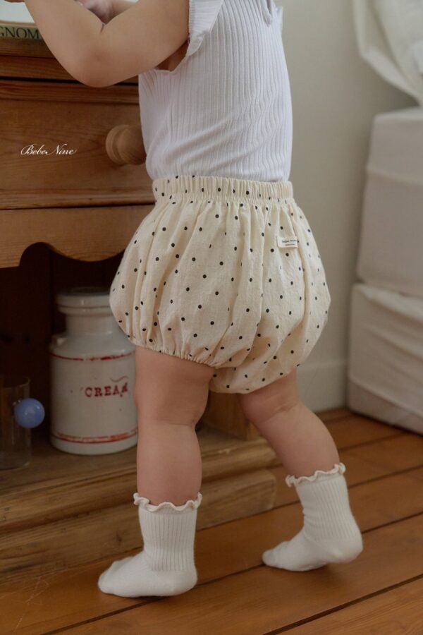 26SS 韓國童裝 碎花點點抓摺燈籠褲