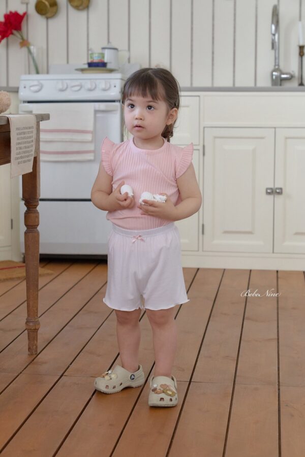 26SS 韓國童裝 捲邊蝴蝶結鬆緊短褲