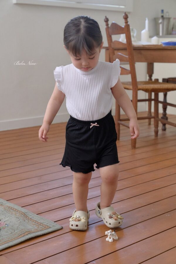 26SS 韓國童裝 捲邊蝴蝶結鬆緊短褲