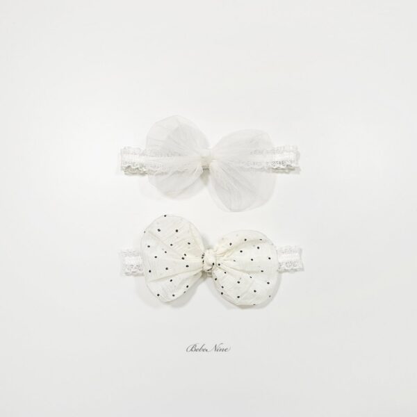 26SS 韓國童裝 澎澎蝴蝶結蕾絲髮帶