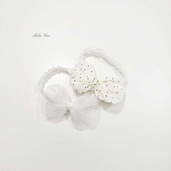 26SS 韓國童裝 澎澎蝴蝶結蕾絲髮帶