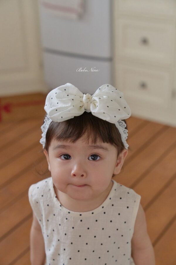 26SS 韓國童裝 澎澎蝴蝶結蕾絲髮帶