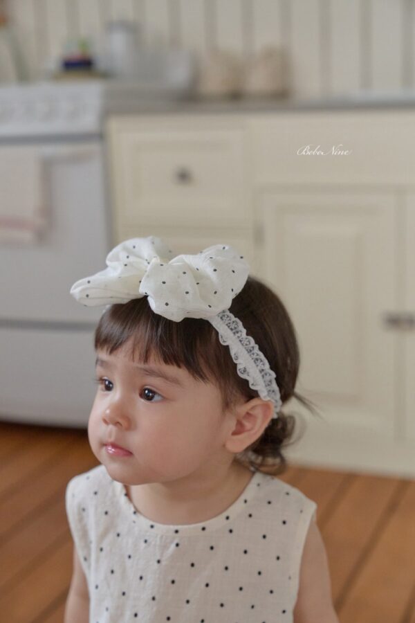 26SS 韓國童裝 澎澎蝴蝶結蕾絲髮帶