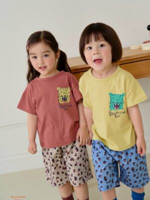 26SS 韓國童裝 獵豹短袖上下套裝