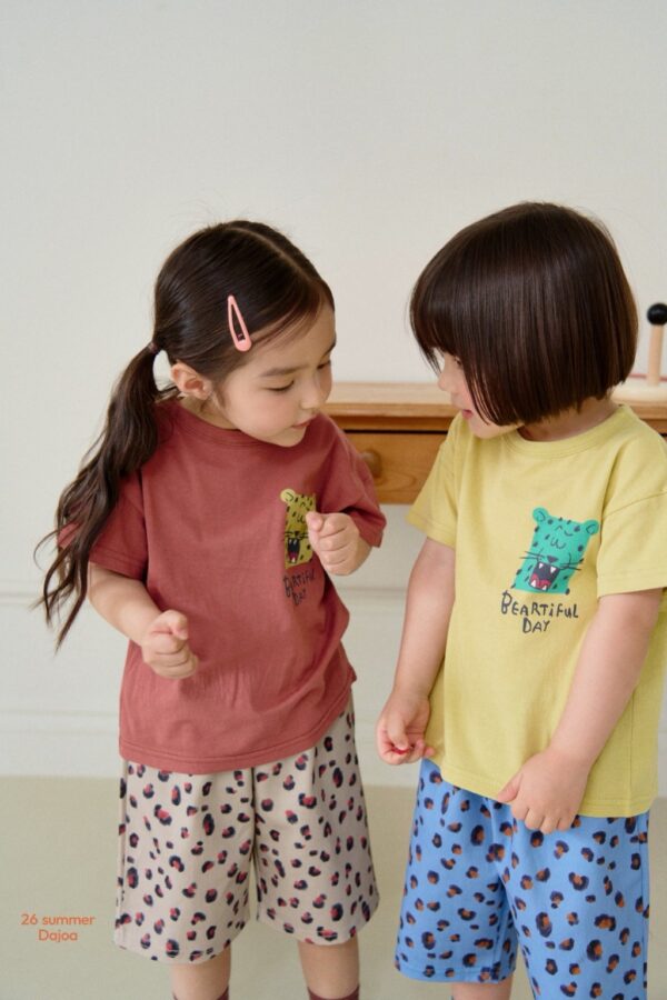 26SS 韓國童裝 獵豹短袖上下套裝