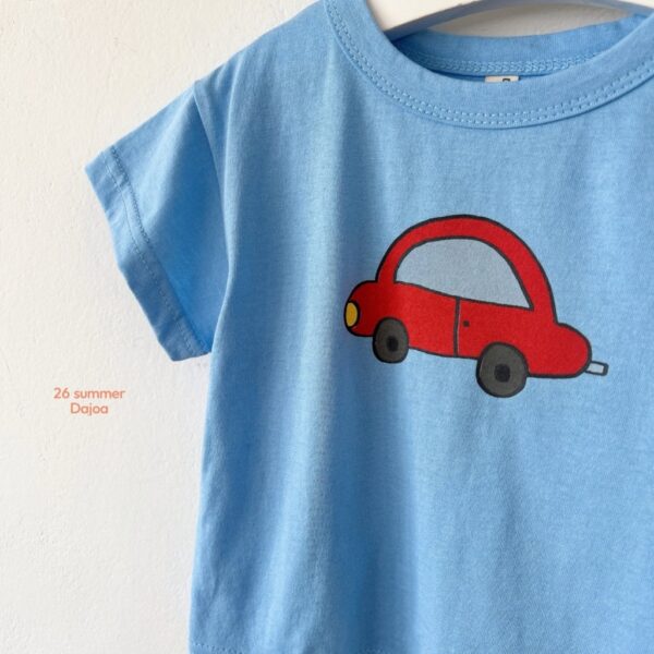 26SS 韓國童裝 小汽車短袖上衣長褲上下套裝