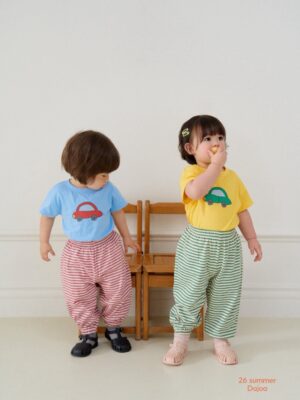 26SS 韓國童裝 小汽車短袖上衣長褲上下套裝