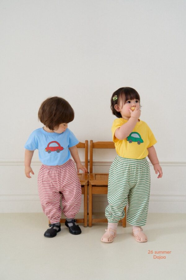 26SS 韓國童裝 小汽車短袖上衣長褲上下套裝