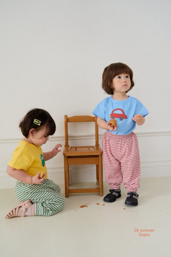 26SS 韓國童裝 小汽車短袖上衣長褲上下套裝