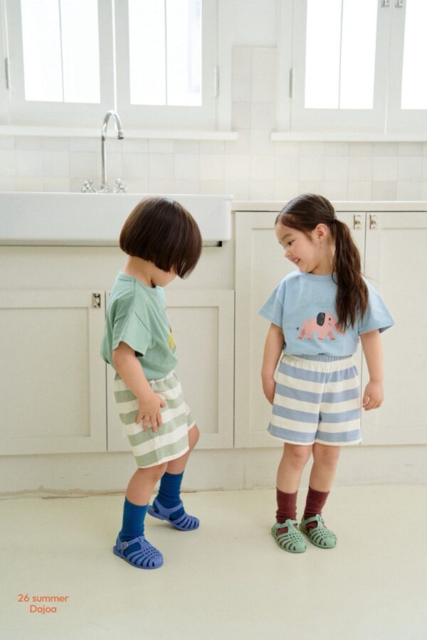 26SS 韓國童裝 小象朋友圓領上下套裝