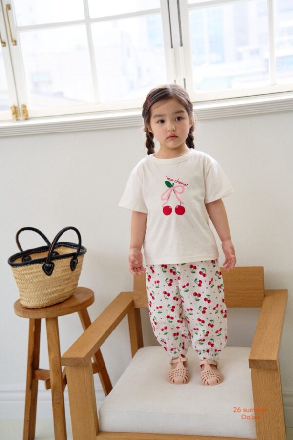 26SS 韓國童裝 櫻桃長褲套裝