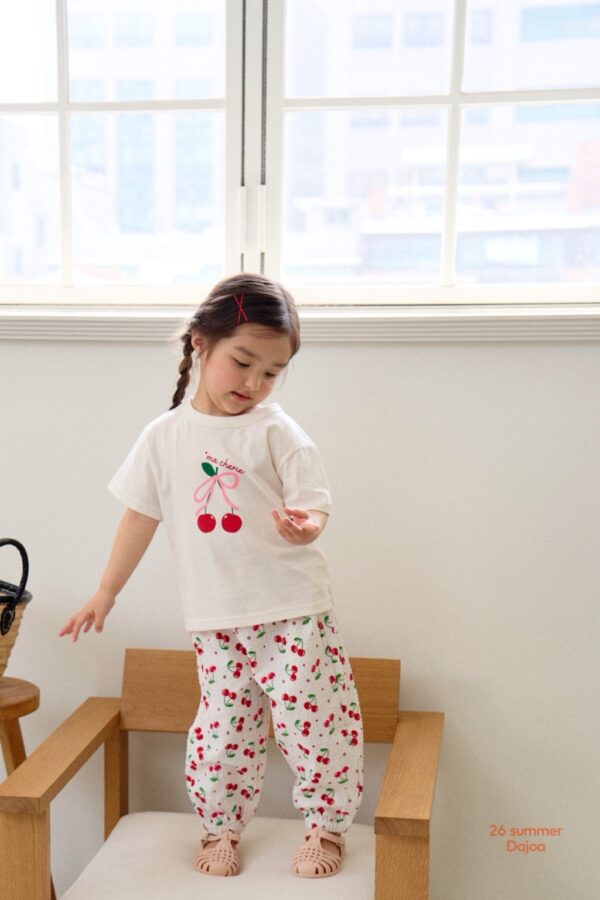 26SS 韓國童裝 櫻桃長褲套裝