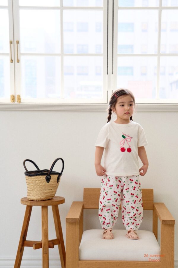 26SS 韓國童裝 櫻桃長褲套裝