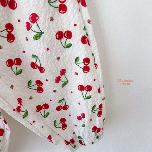 26SS 韓國童裝 櫻桃長褲套裝