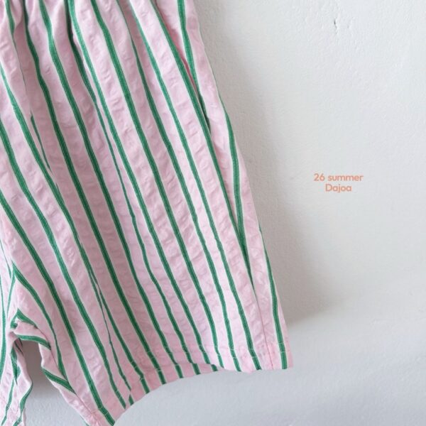 26SS 韓國童裝 小鳥上衣直條紋褲套裝