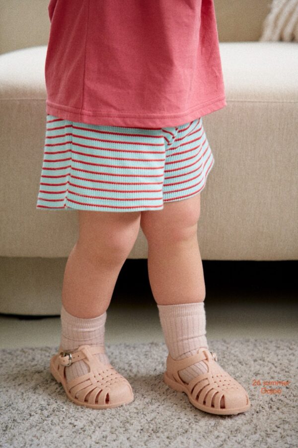 26SS 韓國童裝 BONJOUR上衣橫條紋短褲套裝