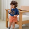 26SS 韓國童裝 BONJOUR上衣橫條紋短褲套裝