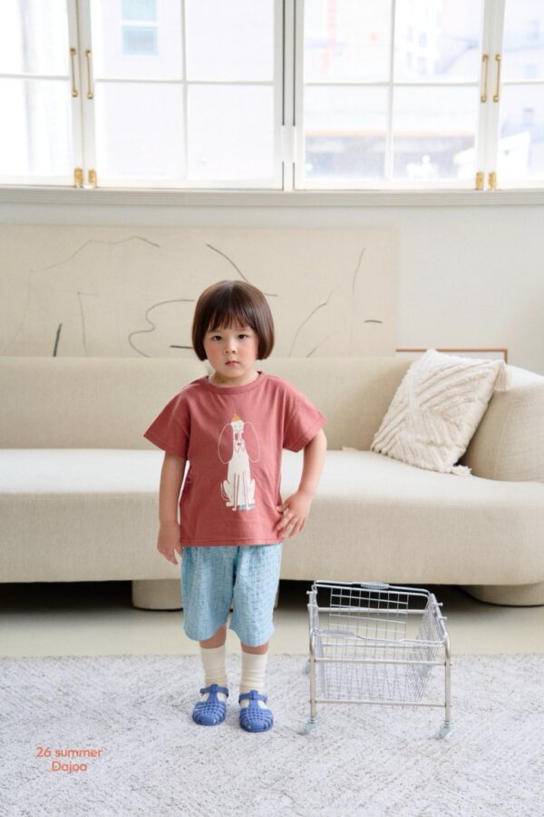 26SS 韓國童裝 小狗上衣格子短褲套裝