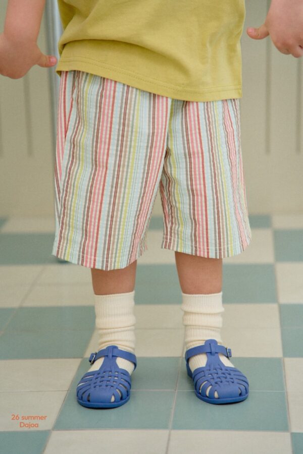 26SS 韓國童裝 噴火恐龍上衣直條紋短褲套裝