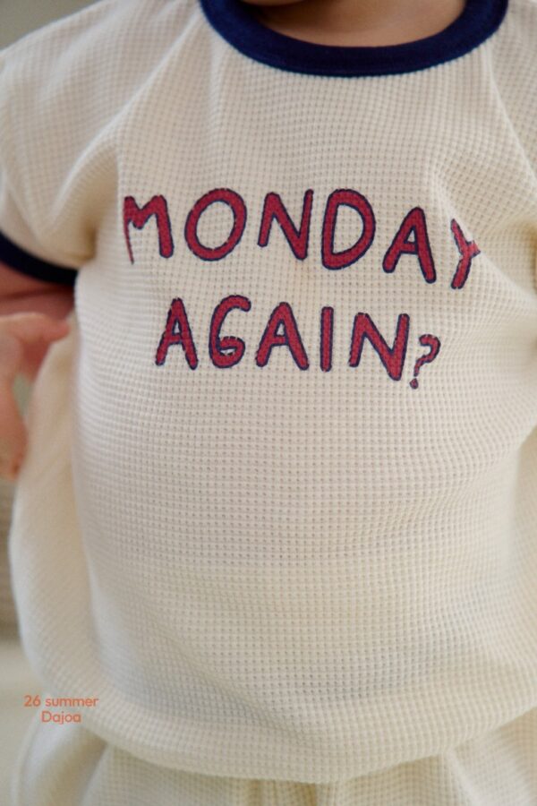 26SS 韓國童裝 鬆餅格紋包邊撞色套裝