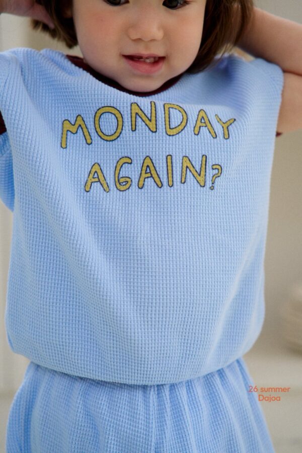 26SS 韓國童裝 鬆餅格紋包邊撞色套裝