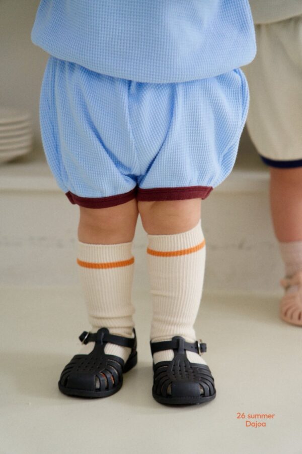 26SS 韓國童裝 鬆餅格紋包邊撞色套裝