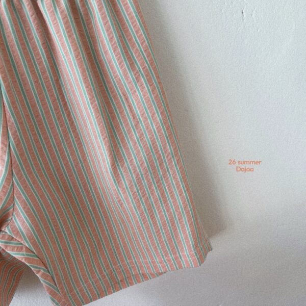 26SS 韓國童裝 泳圈小熊直紋短褲套裝