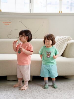 DM_20260406104955_002 26SS 韓國童裝 泳圈小熊直紋短褲套裝