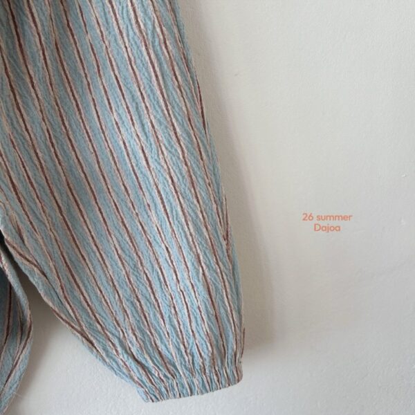 26SS 韓國童裝 小狗短袖上衣直條紋縮口長褲套裝